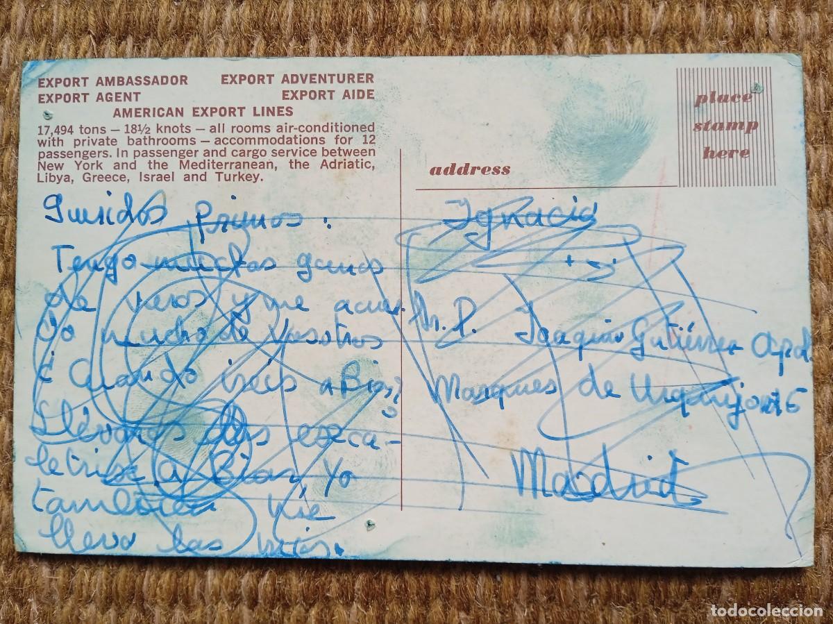 Postales: BUQUE - BARCO - EXPORT AGENT - AMERICAN EXPORT LINES - Foto 2