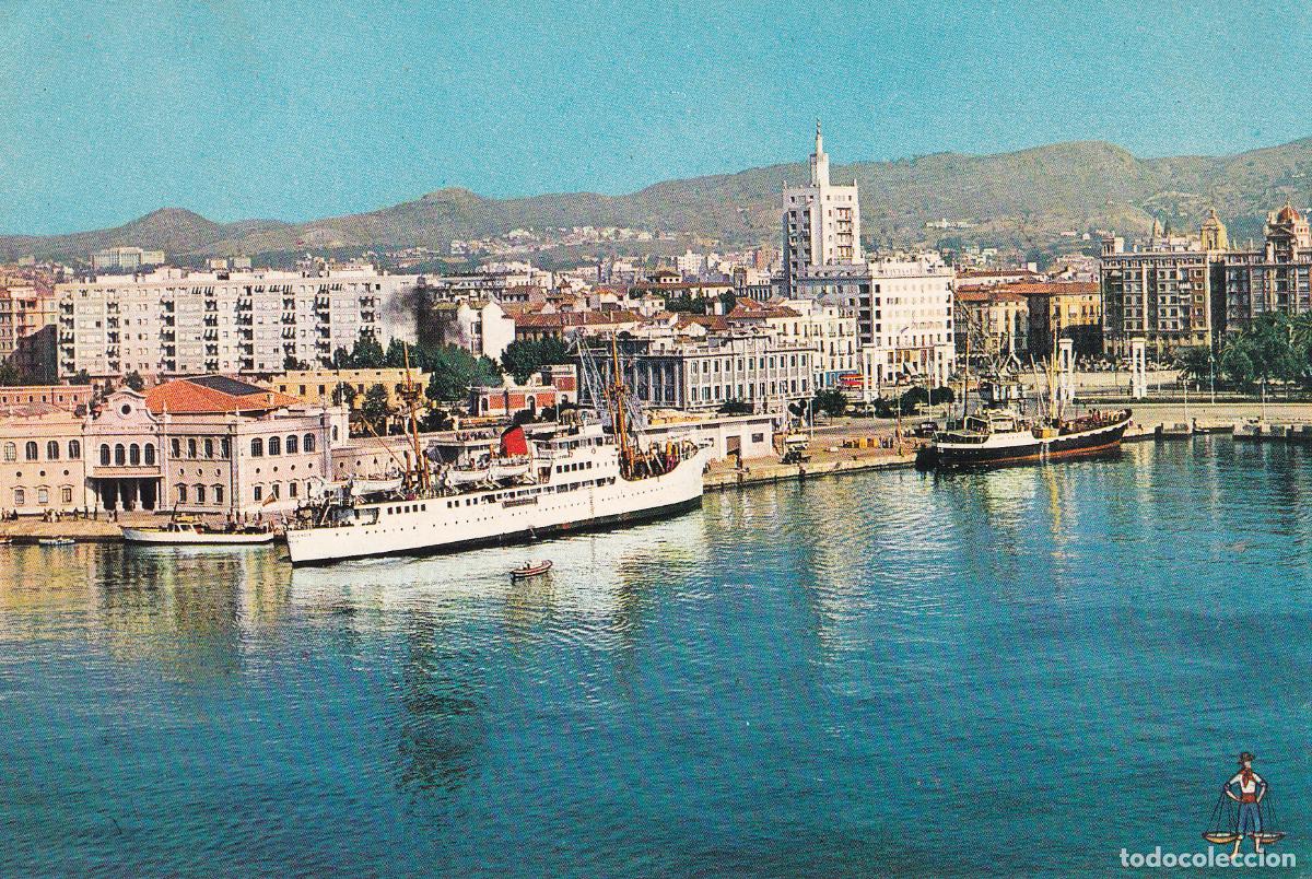 Postales: POSTAL BARCO PUERTO MALAGA - Foto 1
