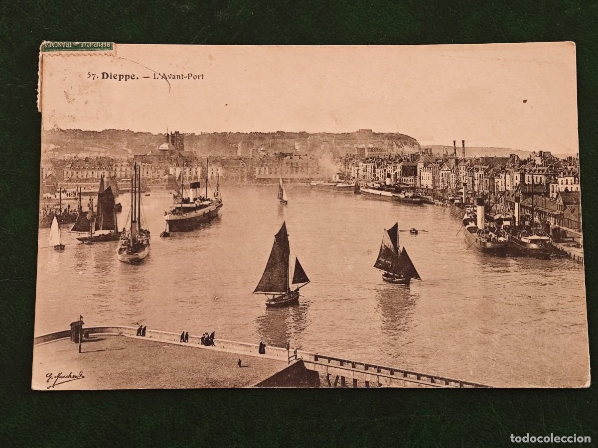 Postales: Postal de Francia Barcos Dieppe - Foto 1