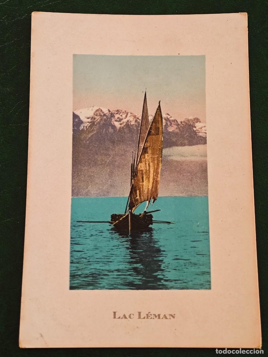Postales: Postal de Francia Barcos Lac Leman - Foto 1