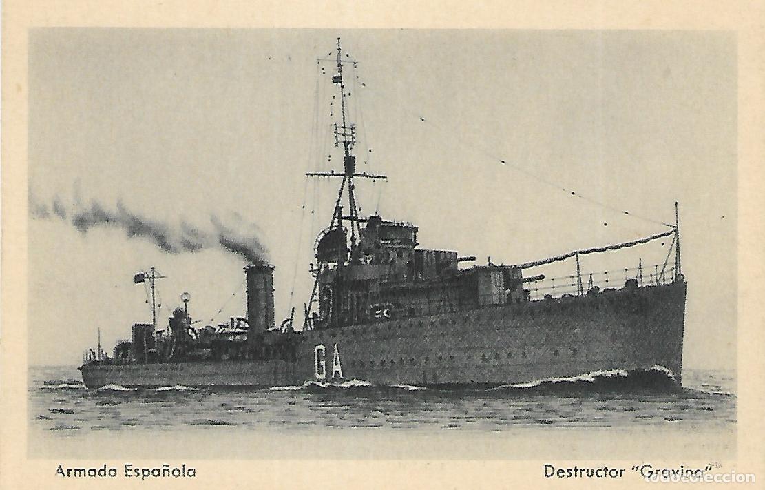 Postales: ARMADA ESPA&Ntilde;OLA - DESTRUCTOR &rdquo;GRAVINA&rdquo; - Foto 1
