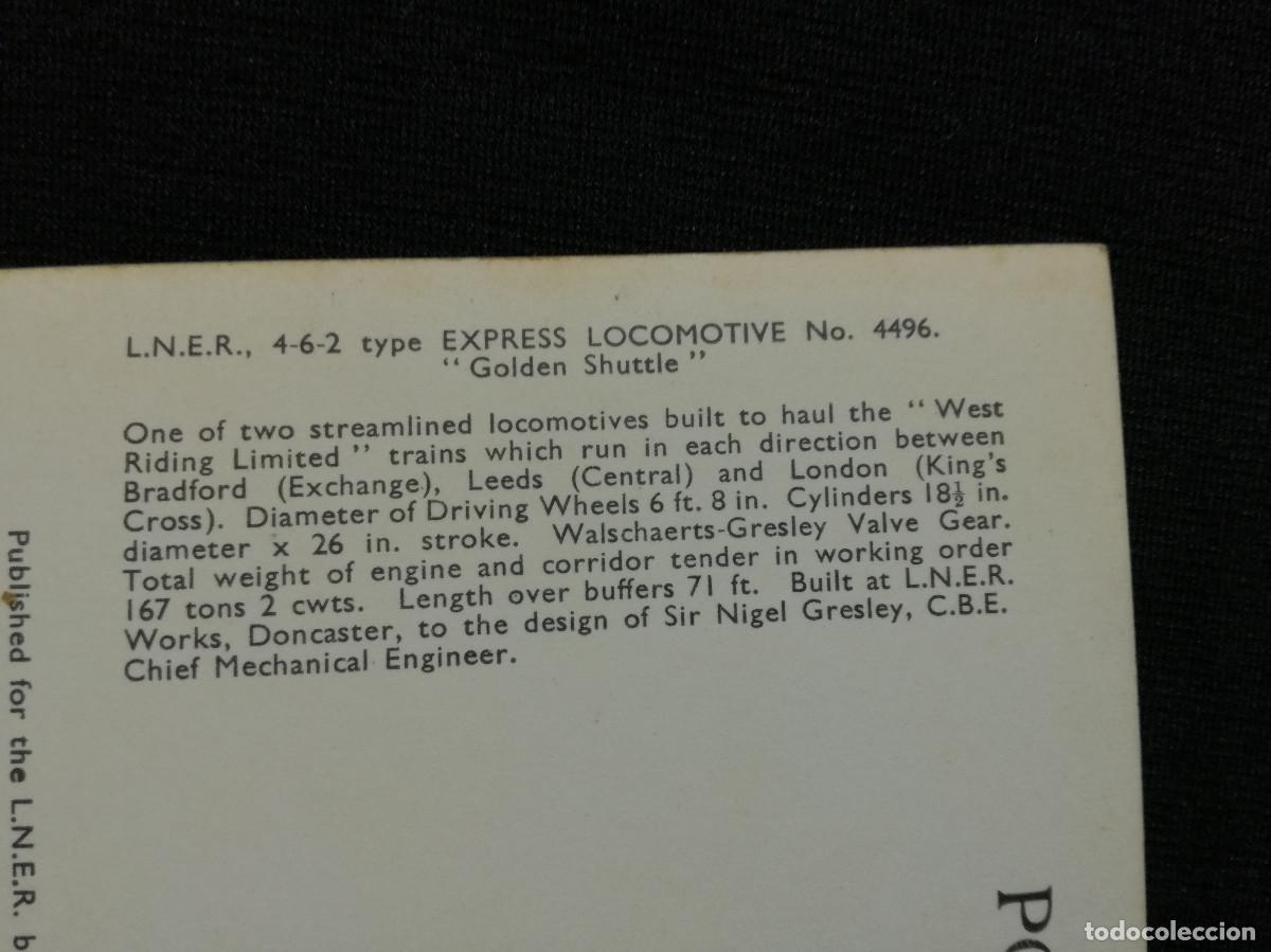 Postales: POSTAL - LOCOMOTORA GOLDEN SHUTTLE 4496 LNER - Foto 8