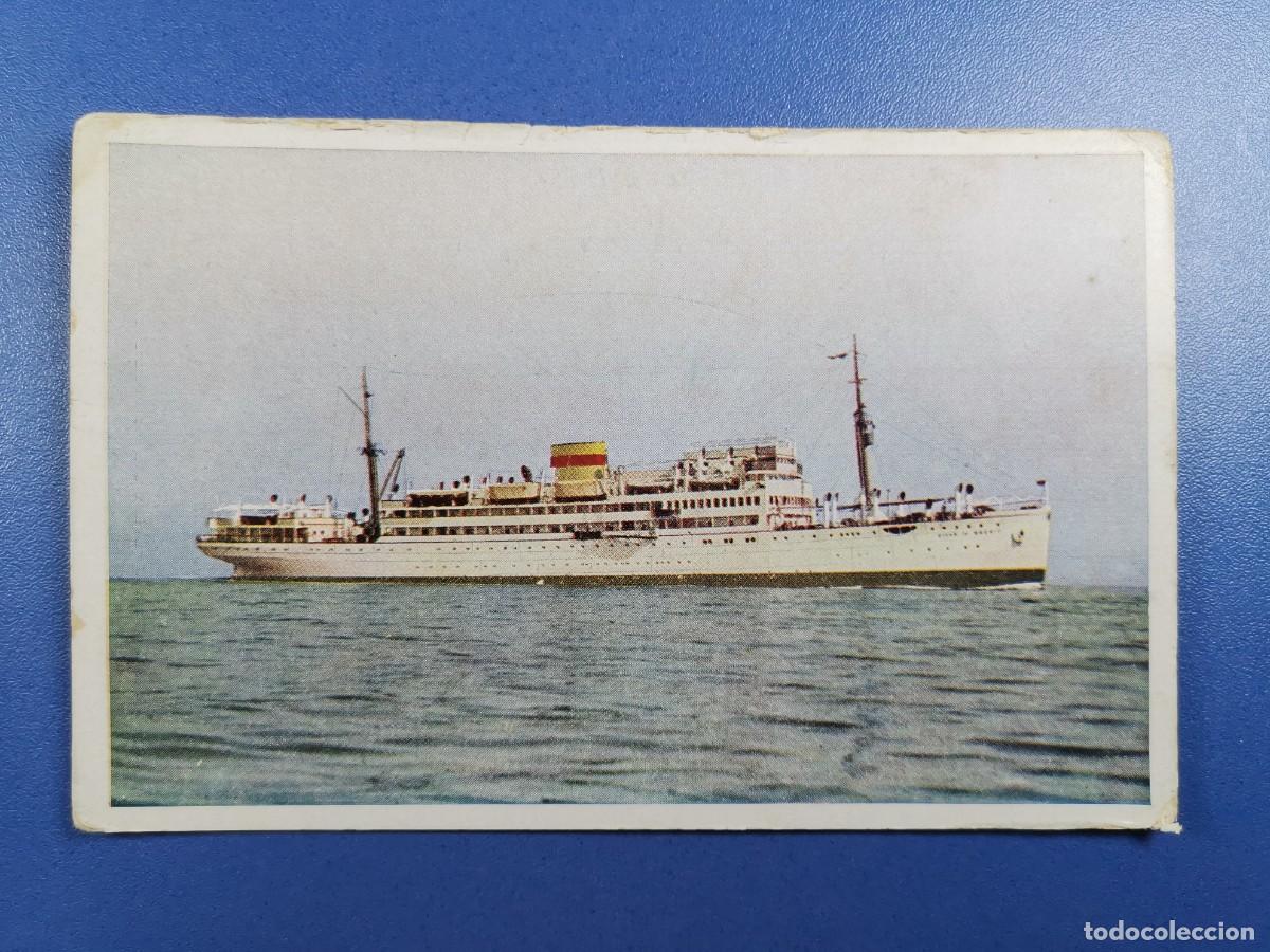 Postales: POSTAL DE BARCO TRANSMEDITERRANEA---VILLA DE MADRID - Foto 2