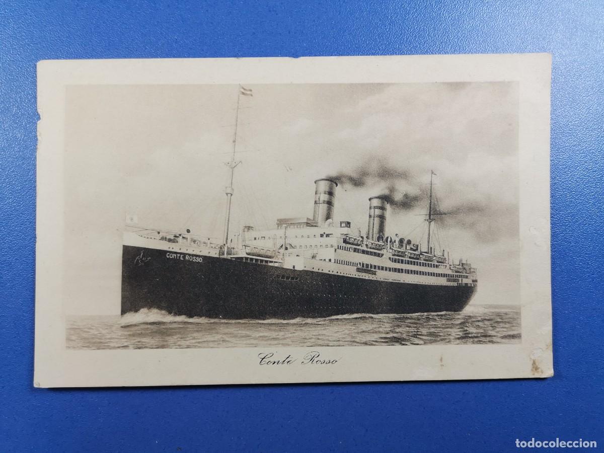 Postales: POSTAL DE BARCO -LLOYD SABAUDO-GENOVA---CONTE ROSSO - Foto 2