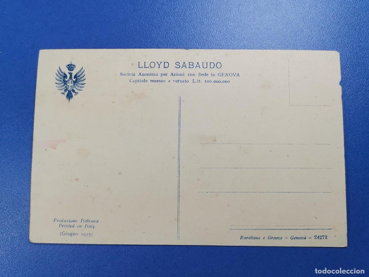 Postales: POSTAL DE BARCO -LLOYD SABAUDO-GENOVA---CONTE ROSSO - Foto 3