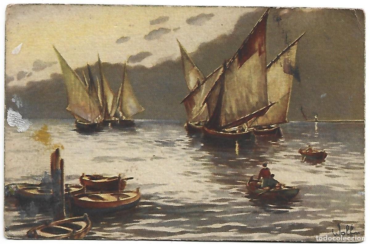 Postales: VISTA NAVAL.- ( VELEROS Y BARCAS ) - Foto 1