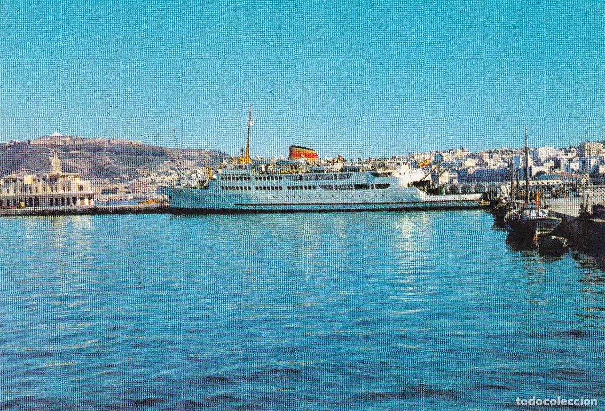 Postales: BARCO TRANSBORDADOR EN CEUTA - Foto 1