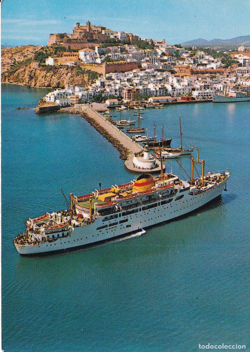 Postales: BARCO EN IBIZA PUERTO - Foto 1