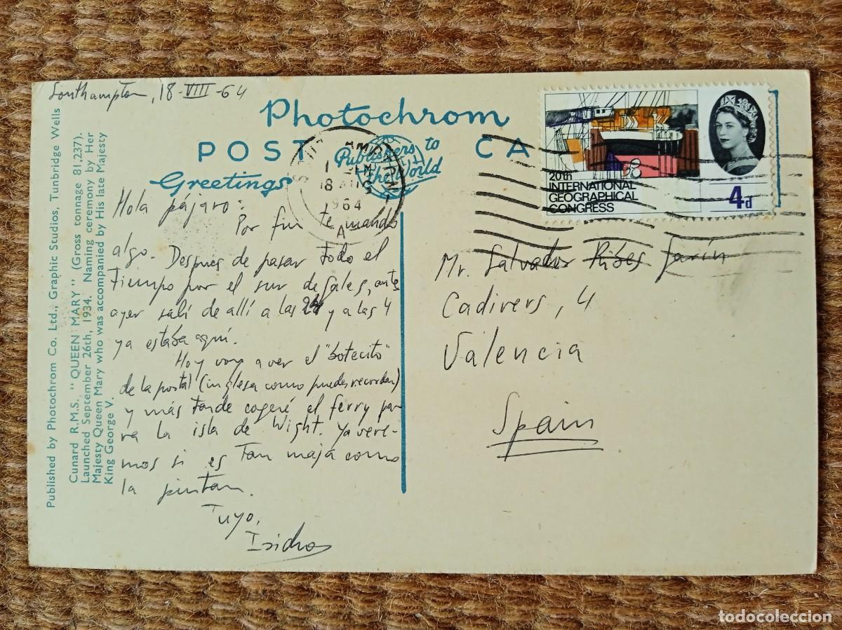 Postales: BUQUE - BARCO R.M.S. QUEEN MARY - Foto 2