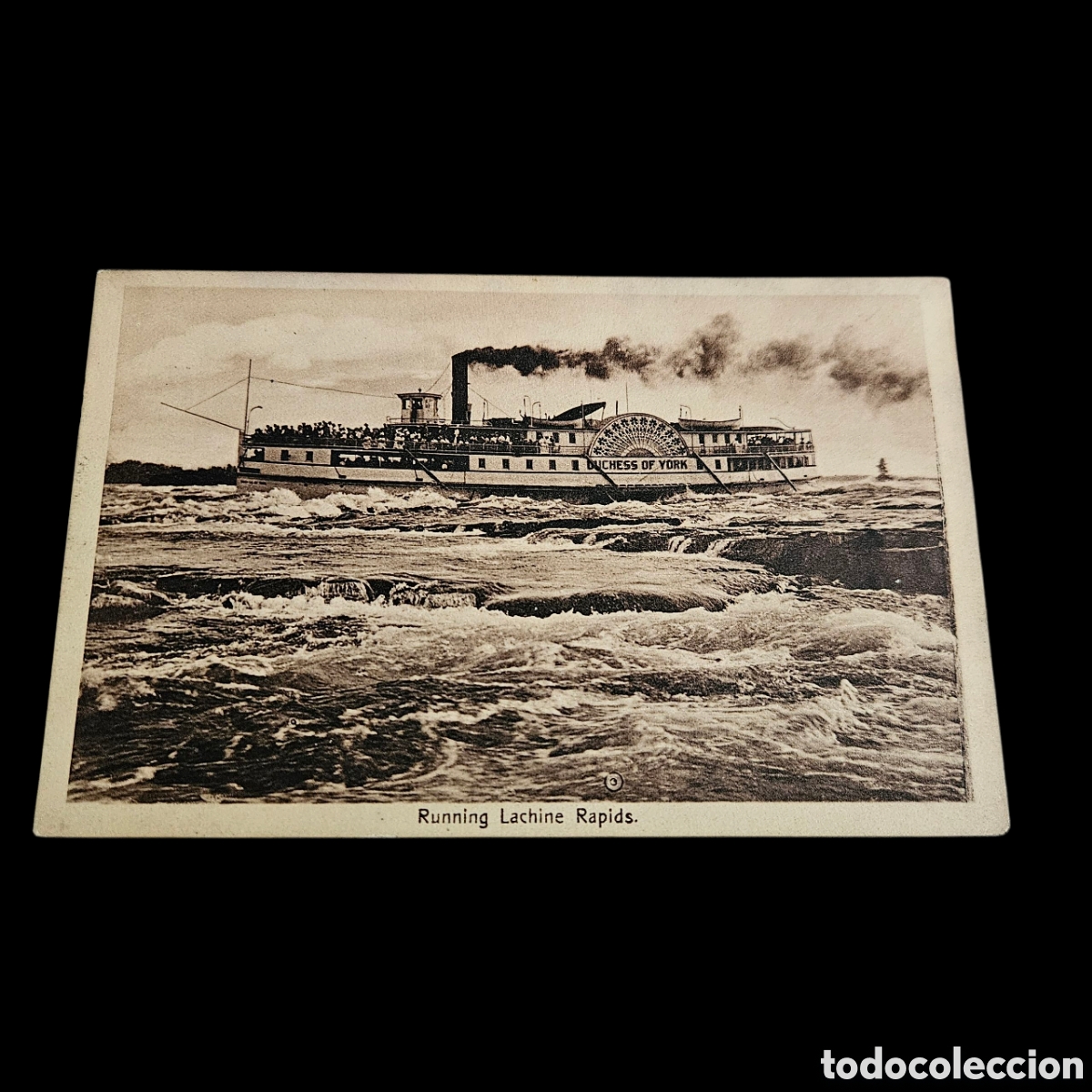 Postales: Postal antiguo de &rdquo;Running Lachine Rapids&rdquo;. 1910-1920 - Foto 1