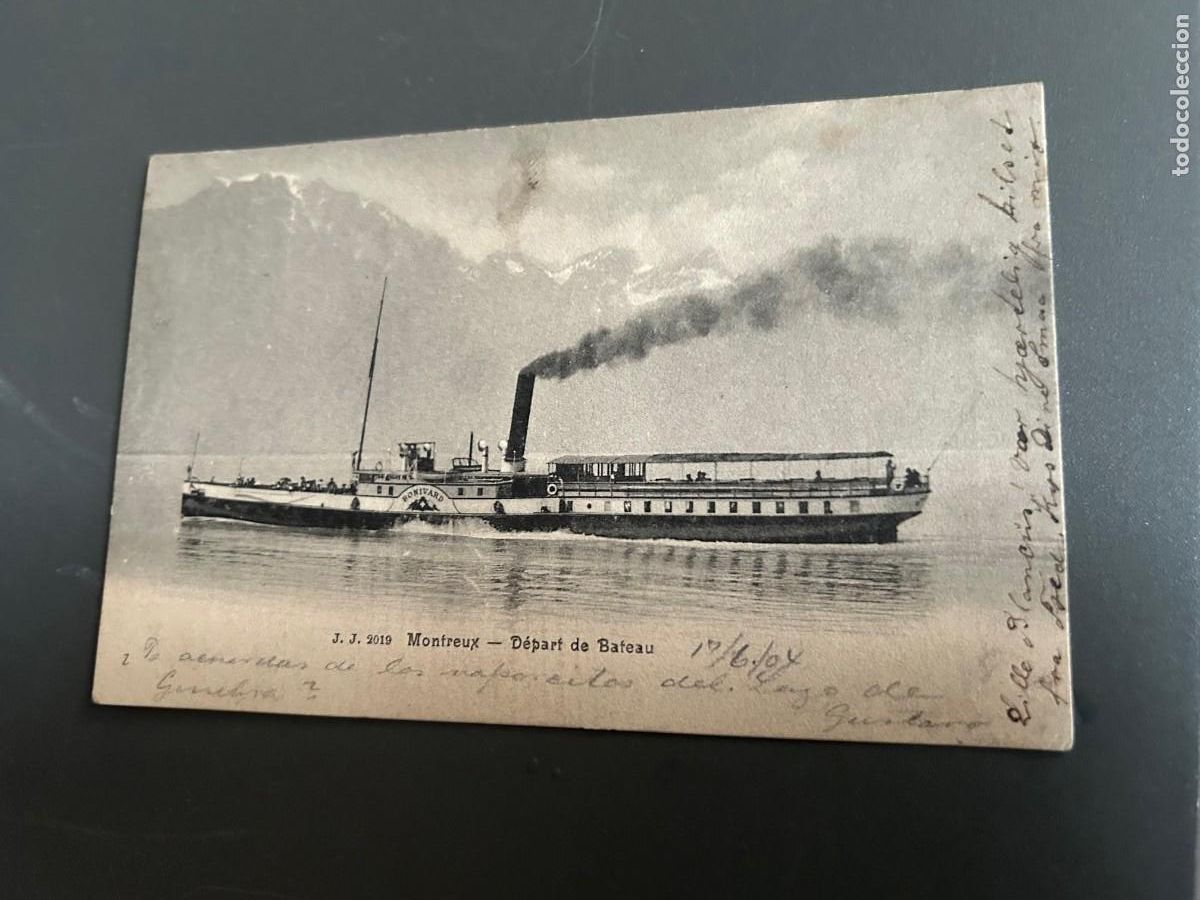 Postales: POSTAL BARCO EN SUIZA. 1904. - Foto 1
