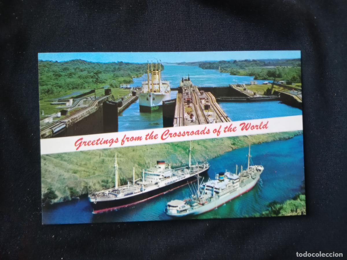 Postales: Barcos. Esclusas de Gat&uacute;n, Panam&aacute; - Foto 1