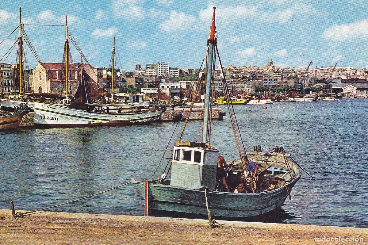 Postales: BARCA DE PESCA PUERTO TARRAGONA - Foto 1
