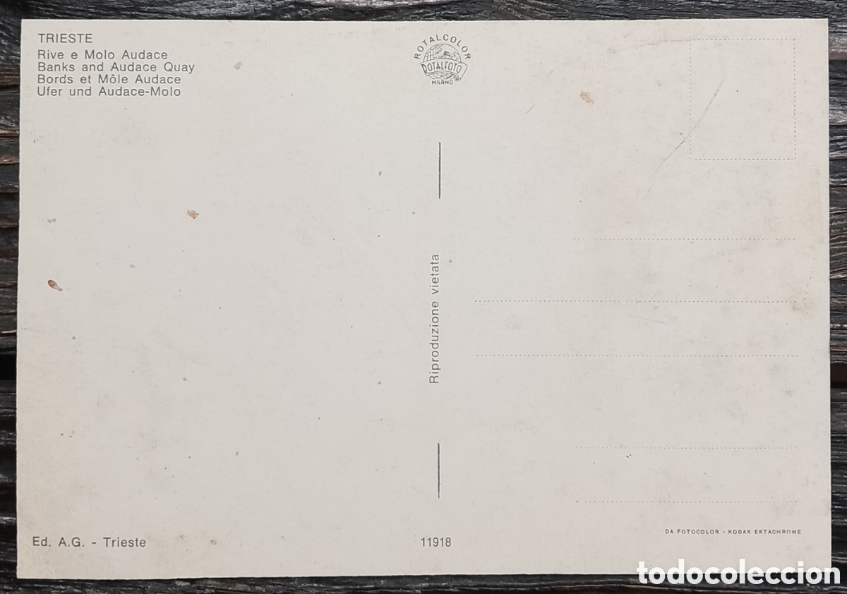 Postales: Postal n&deg;11918 Rive e Molo Audace Trieste - Foto 2