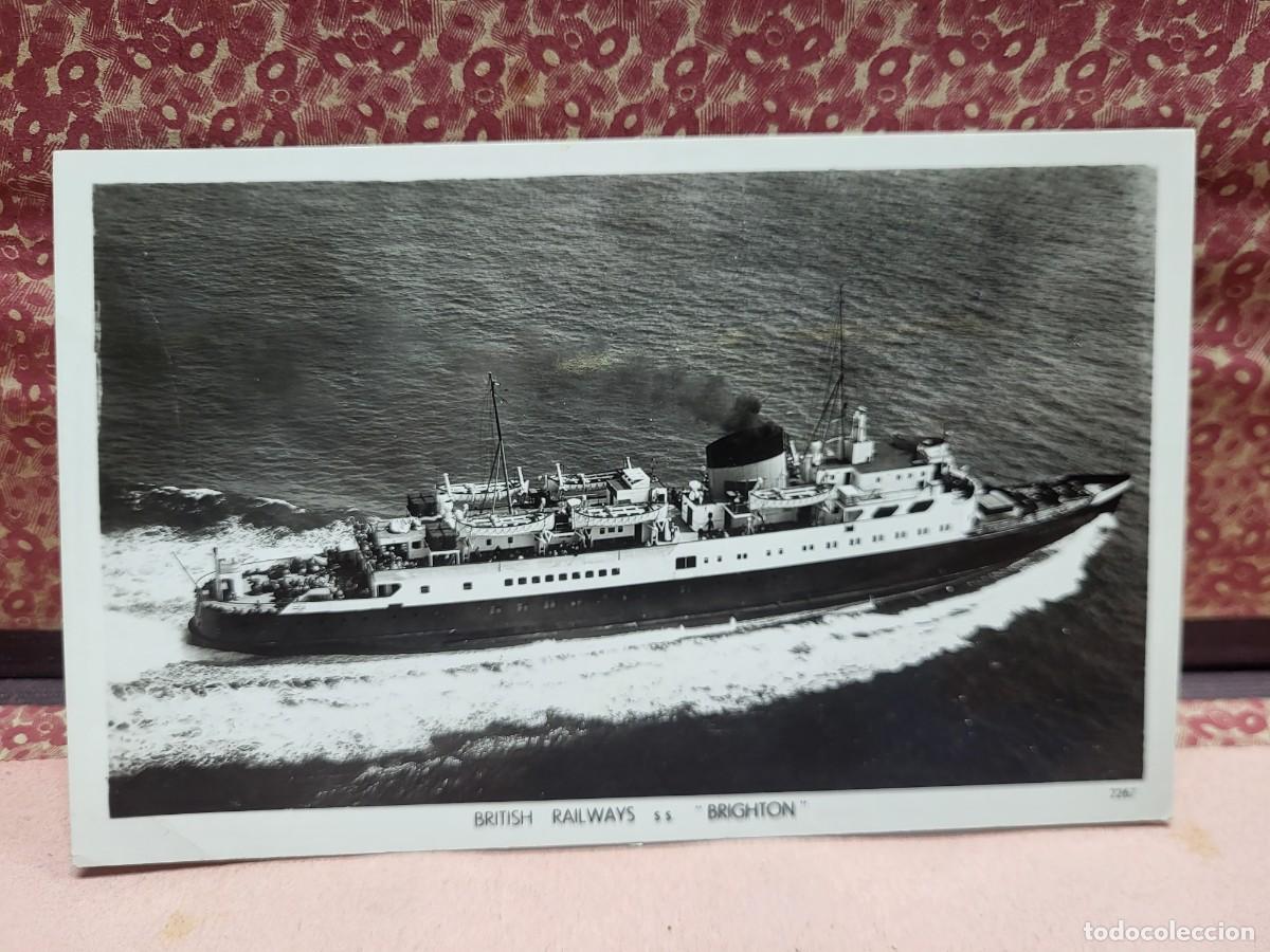 Postales: ANTIGUA POSTAL BARCO BRITISH RAILWAYS BRIGHTON - Foto 1