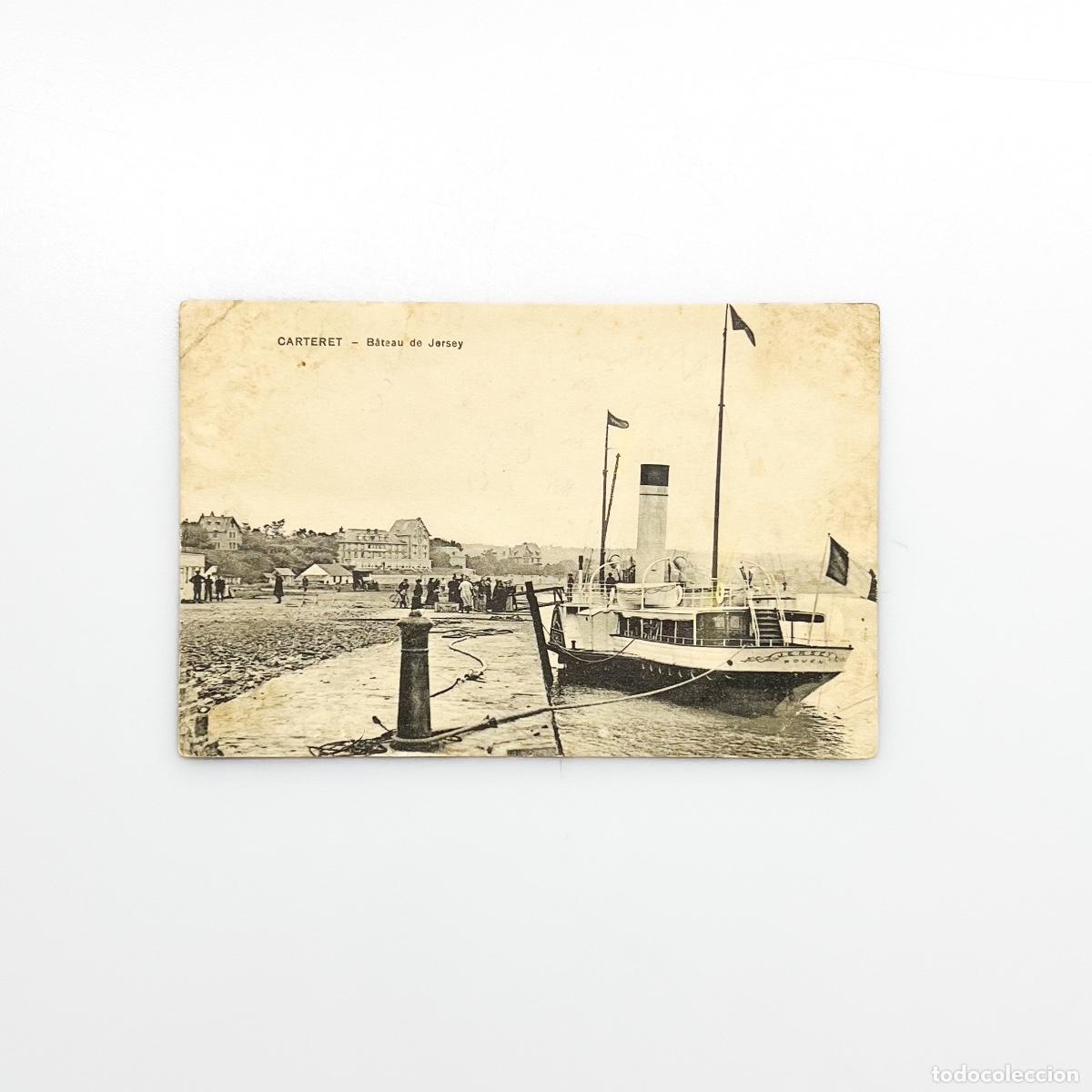 Postales: Postal Carteret - Bateau de Jersey - Foto 1