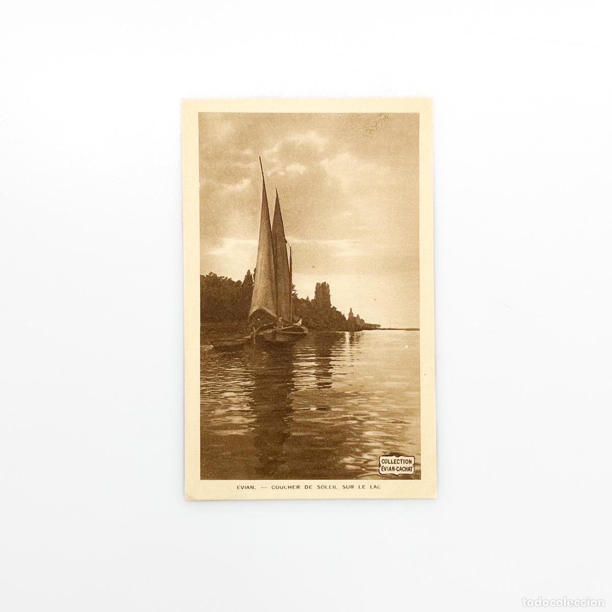 Postales: Postal Evian - Coucher de Soleil sur le lac - Foto 1