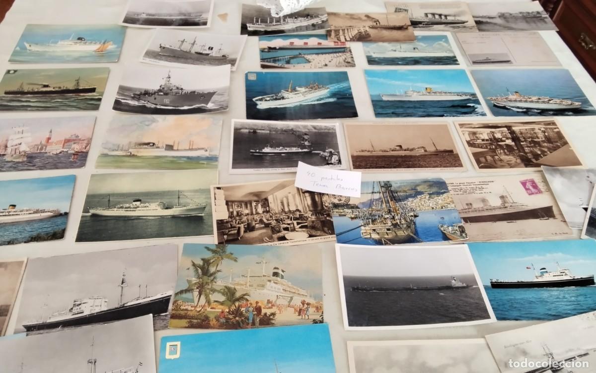 Postales: 40 POSTALES TEMA BARCOS ANTIGUAS - Foto 1
