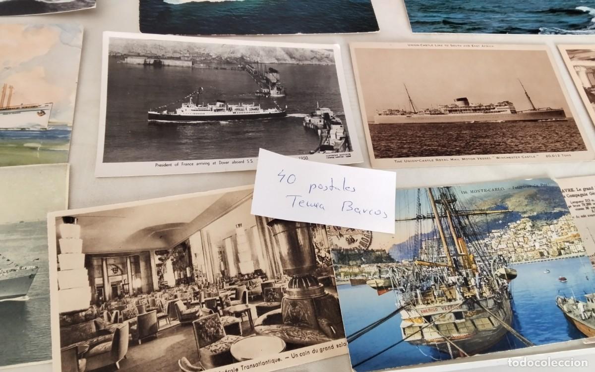 Postales: 40 POSTALES TEMA BARCOS ANTIGUAS - Foto 19