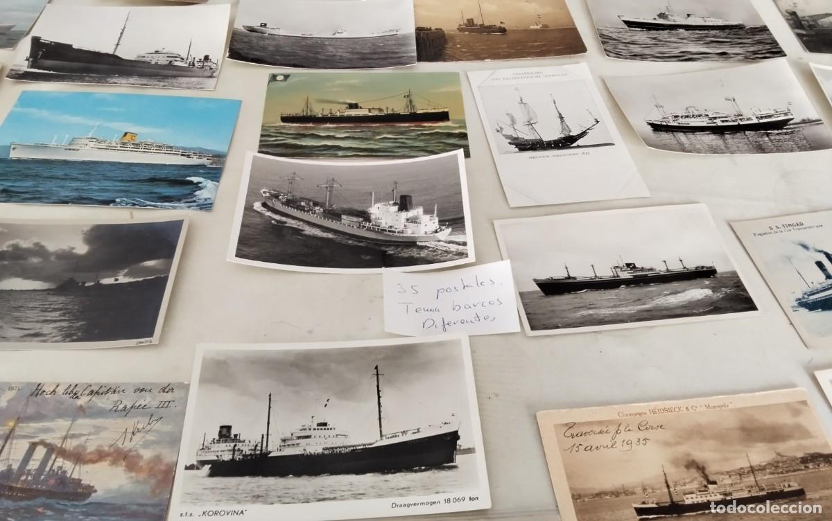Postales: 35 POSTALES ANTIGUAS TEMA BARCOS - Foto 1