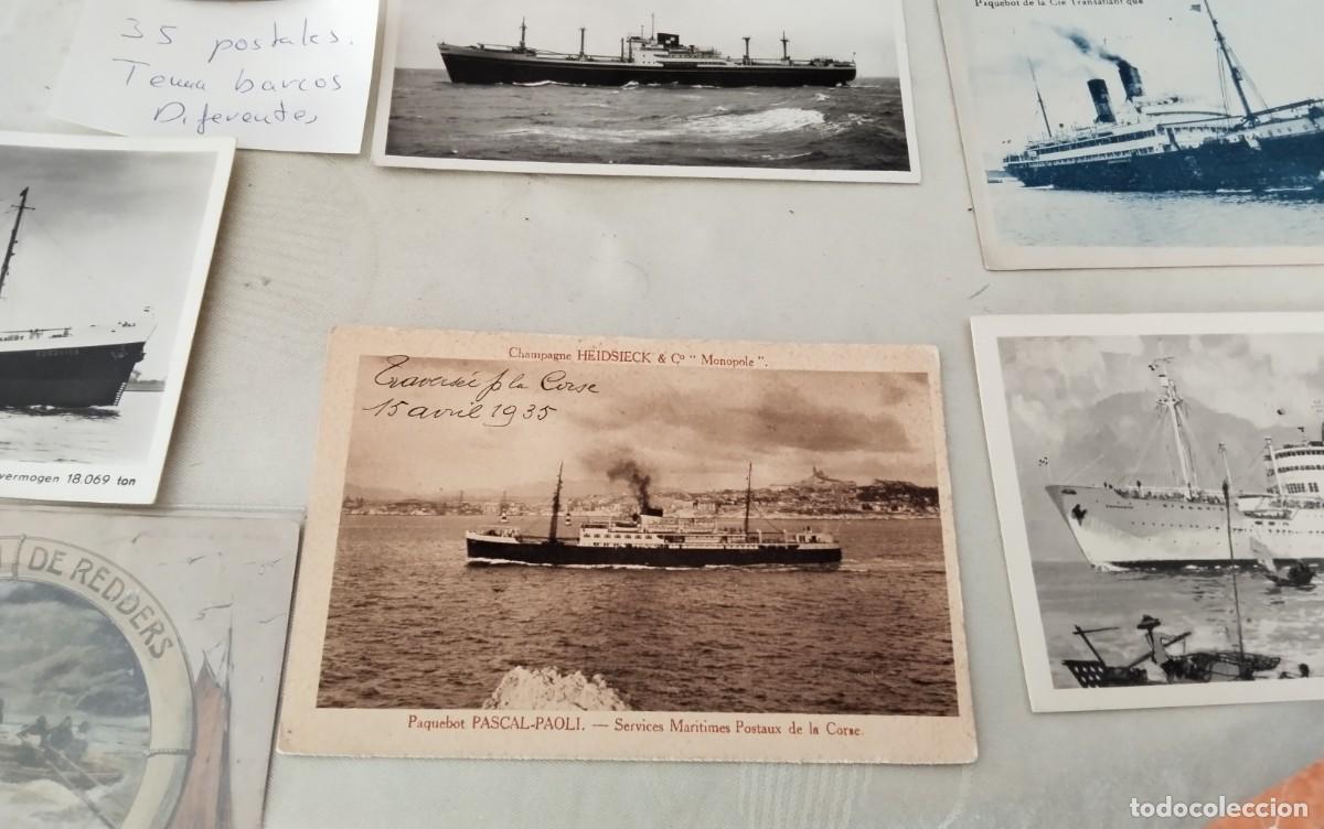 Postales: 35 POSTALES ANTIGUAS TEMA BARCOS - Foto 18