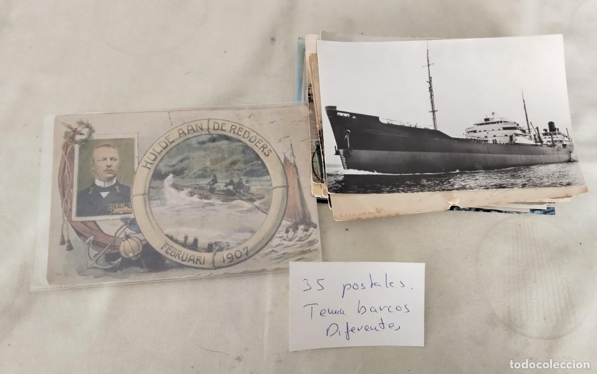 Postales: 35 POSTALES ANTIGUAS TEMA BARCOS - Foto 25