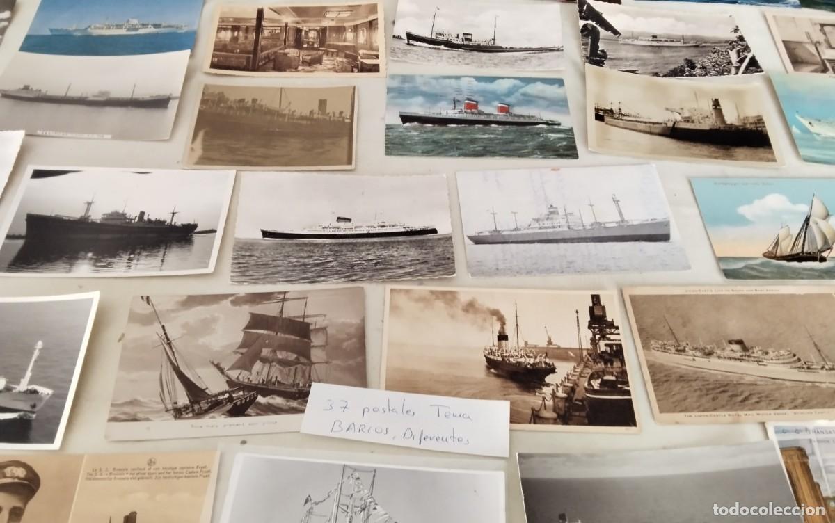 Postales: 37 POSTALES DEL TEMA BARCOS , DIFERENTES - Foto 1