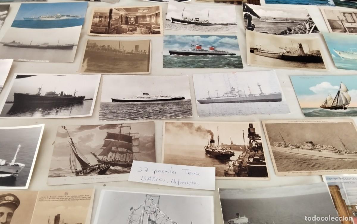 Postales: 37 POSTALES DEL TEMA BARCOS , DIFERENTES - Foto 2