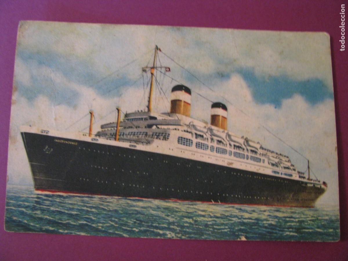 Postales: POSTAL DE AMERICAN EXPORT LINES. INDEPENDENCE Y CONSTITUTION. CIRCULADA 1954 - Foto 1
