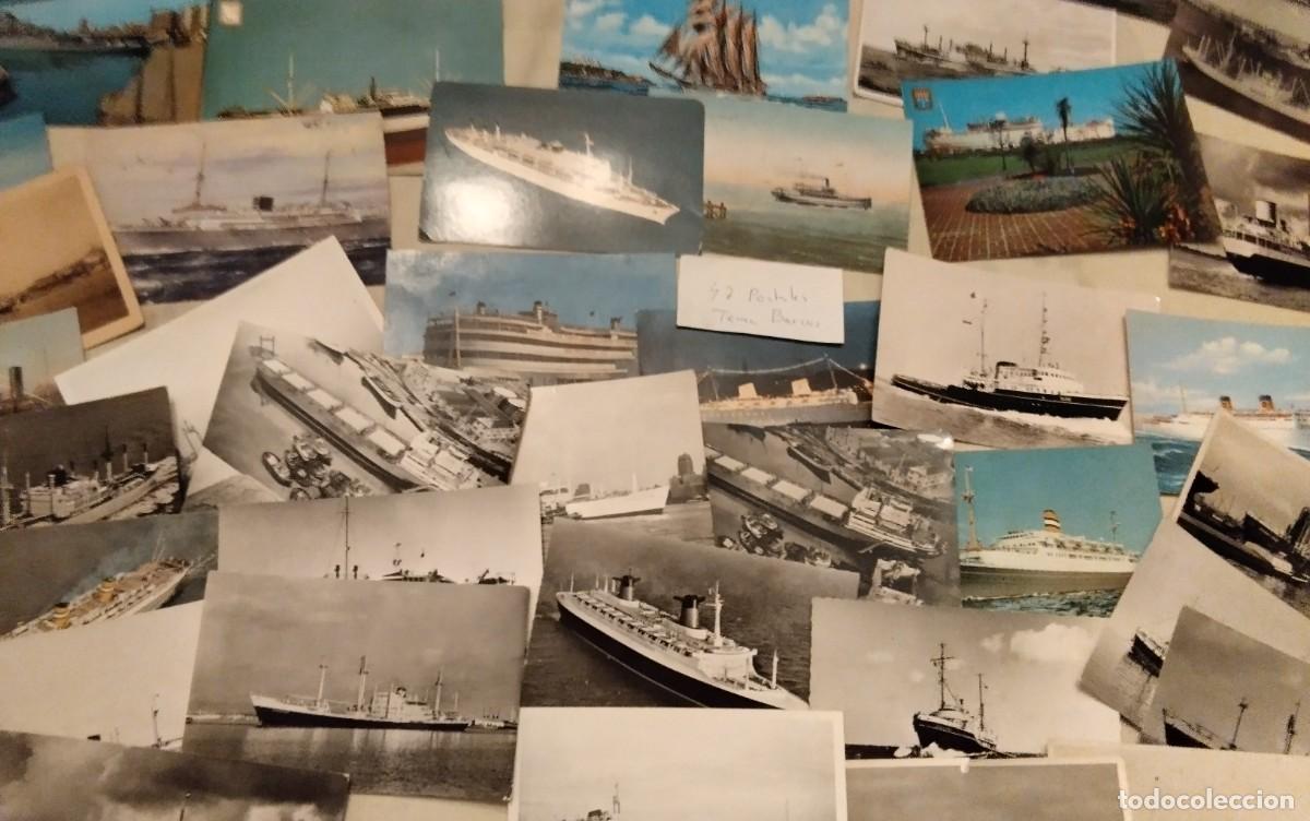 Postales: 48 POSTALES ANTIGUAS DIFERENTES TEMA BARCOS - Foto 1