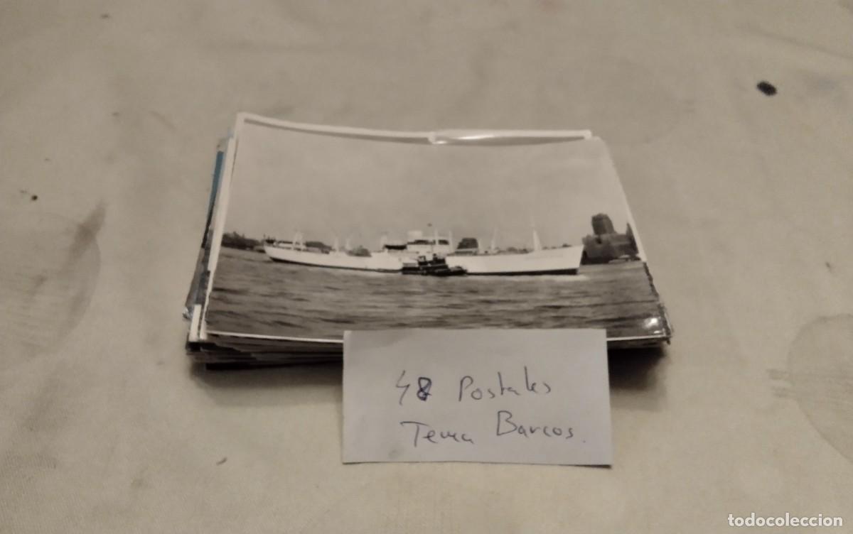 Postales: 48 POSTALES ANTIGUAS DIFERENTES TEMA BARCOS - Foto 2