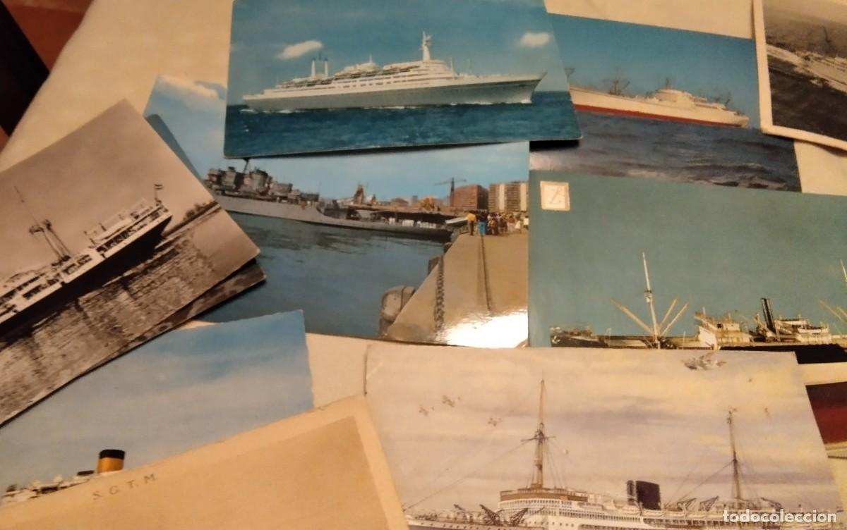 Postales: 48 POSTALES ANTIGUAS DIFERENTES TEMA BARCOS - Foto 4