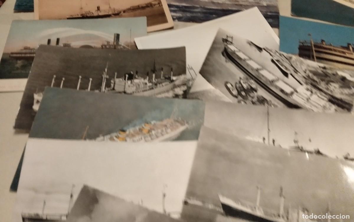 Postales: 48 POSTALES ANTIGUAS DIFERENTES TEMA BARCOS - Foto 6