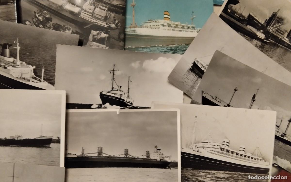 Postales: 48 POSTALES ANTIGUAS DIFERENTES TEMA BARCOS - Foto 9