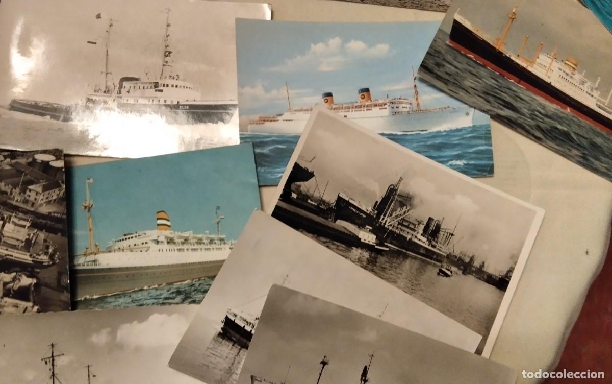 Postales: 48 POSTALES ANTIGUAS DIFERENTES TEMA BARCOS - Foto 10
