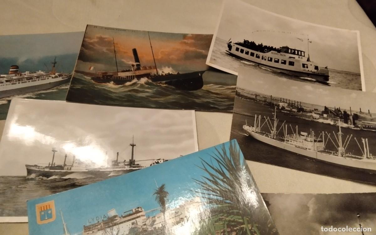 Postales: 48 POSTALES ANTIGUAS DIFERENTES TEMA BARCOS - Foto 12