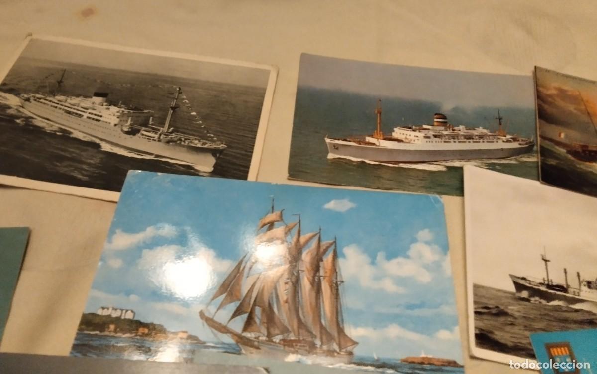 Postales: 48 POSTALES ANTIGUAS DIFERENTES TEMA BARCOS - Foto 13
