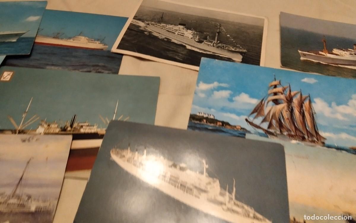 Postales: 48 POSTALES ANTIGUAS DIFERENTES TEMA BARCOS - Foto 14