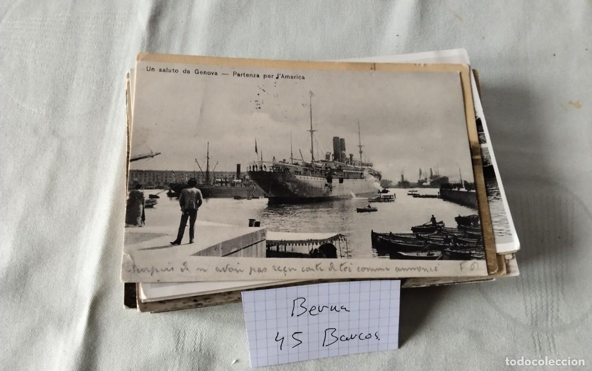 Postales: 45 POSTALES ANTIGUAS TEMA BARCOS BLANCO Y NEGRO - Foto 2