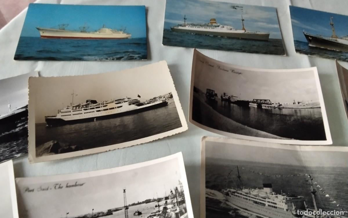 Postales: 45 POSTALES ANTIGUAS TEMA BARCOS BLANCO Y NEGRO - Foto 4