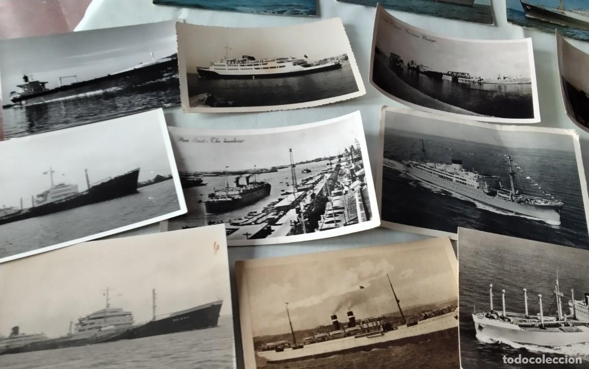 Postales: 45 POSTALES ANTIGUAS TEMA BARCOS BLANCO Y NEGRO - Foto 10
