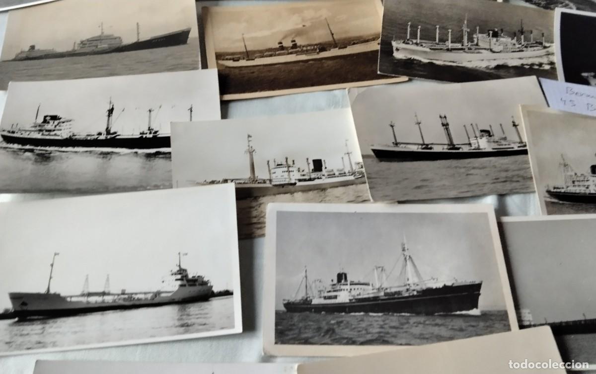 Postales: 45 POSTALES ANTIGUAS TEMA BARCOS BLANCO Y NEGRO - Foto 12