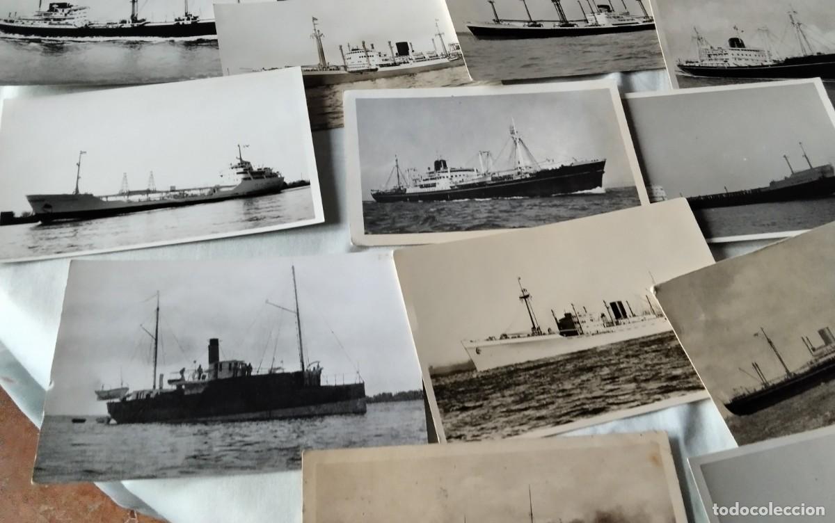 Postales: 45 POSTALES ANTIGUAS TEMA BARCOS BLANCO Y NEGRO - Foto 13