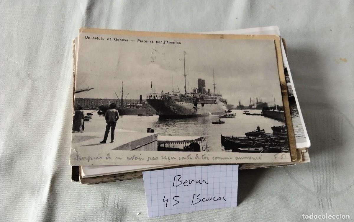 Postales: 45 POSTALES ANTIGUAS TEMA BARCOS BLANCO Y NEGRO - Foto 22