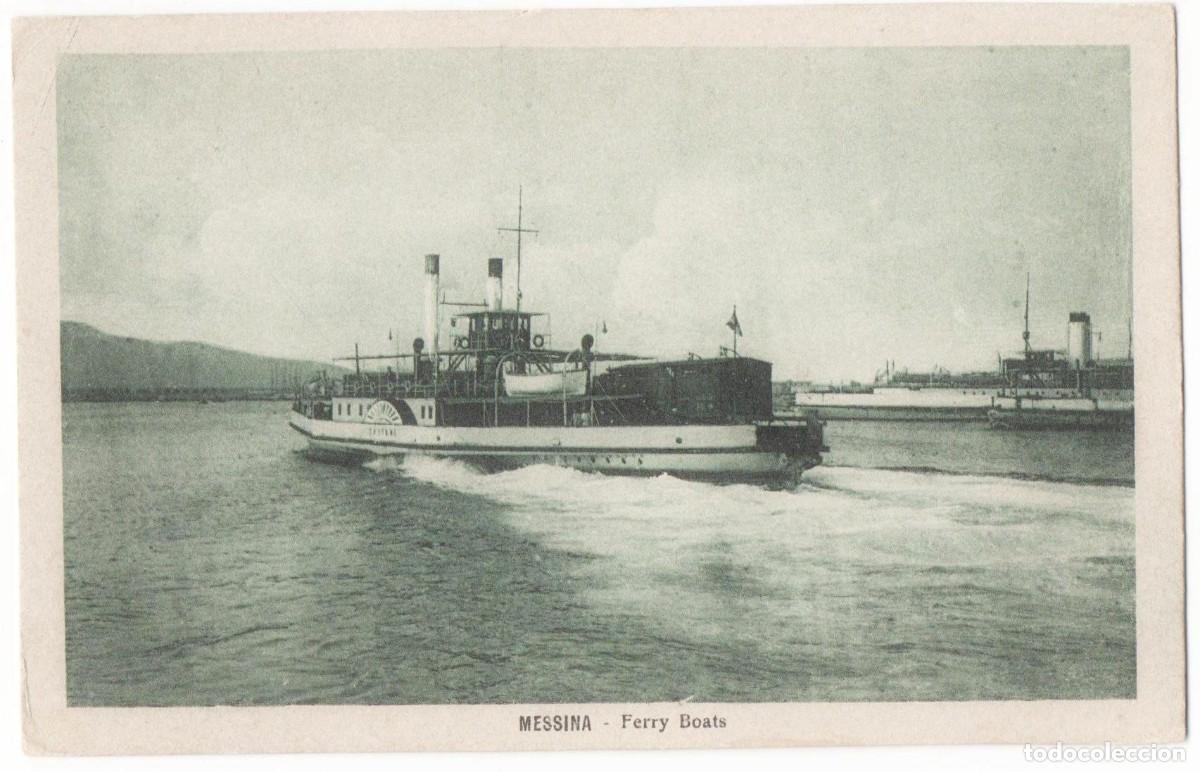 Postales: Messina- Barcos Ferry-sin circular- - Foto 1