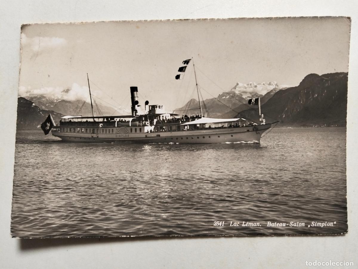 Postales: POSTAL LAC LEMAN, BATEAU-SALON, SIMPLON - Foto 1