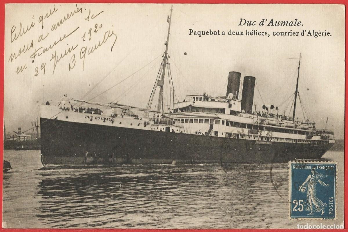 Postales: Barco : Transatl&aacute;ntico &ldquo; Duc dAumale &rdquo; - Foto 1