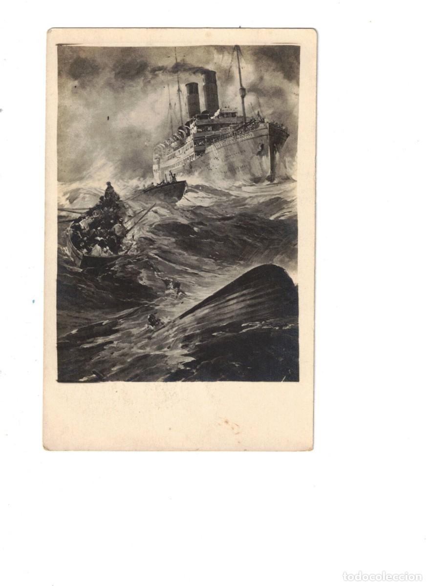 Postales: HUNDIMIENTO DEL TITANIC. ESCENA - Foto 1