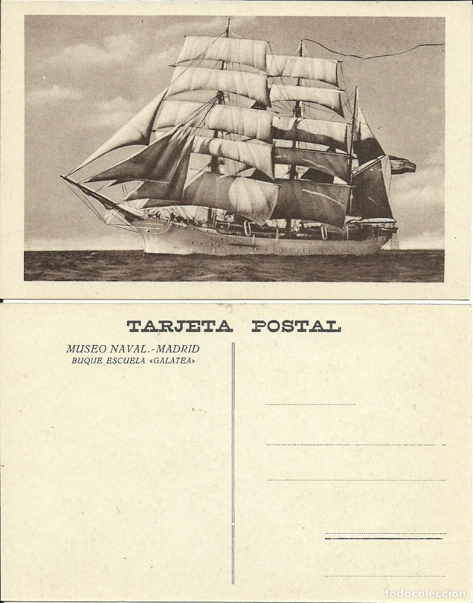 Postales: Buque Escuela Galatea , edici&oacute;n del Museo Naval de Madrid - Foto 1