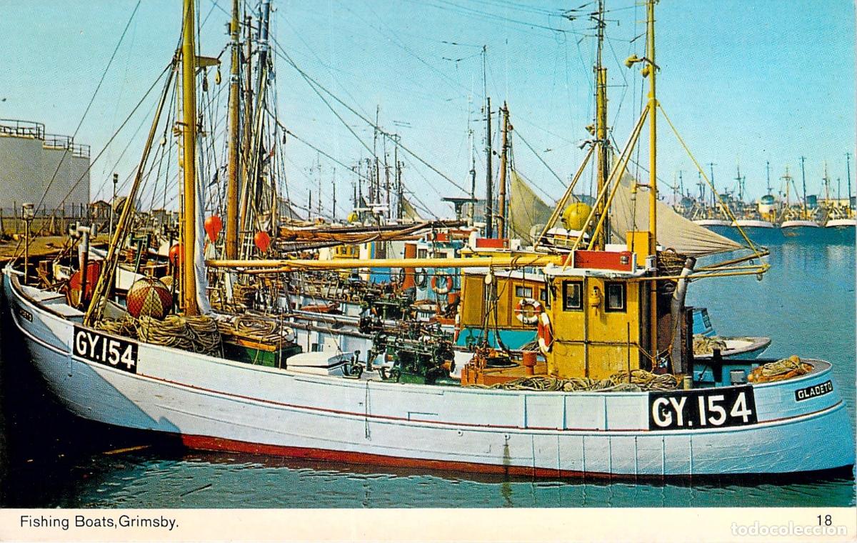 Postales: Postal de Barcos de Pesca en el Puerto de Grimsby, Inglaterra - Foto 1